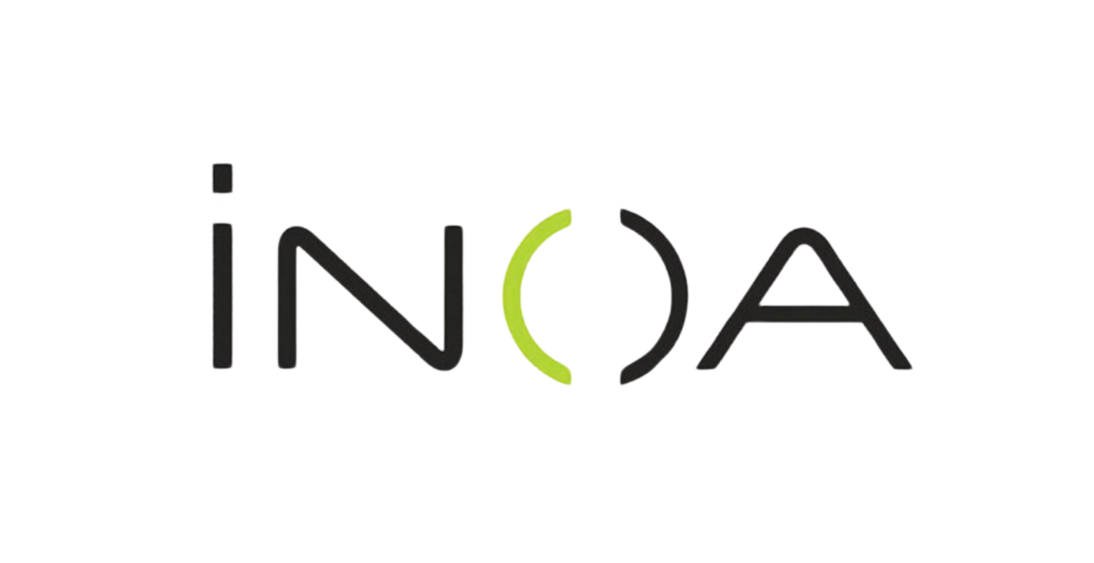 “INOA logo with modern black text and a green accent in the ‘O,’ displayed on a white background.”